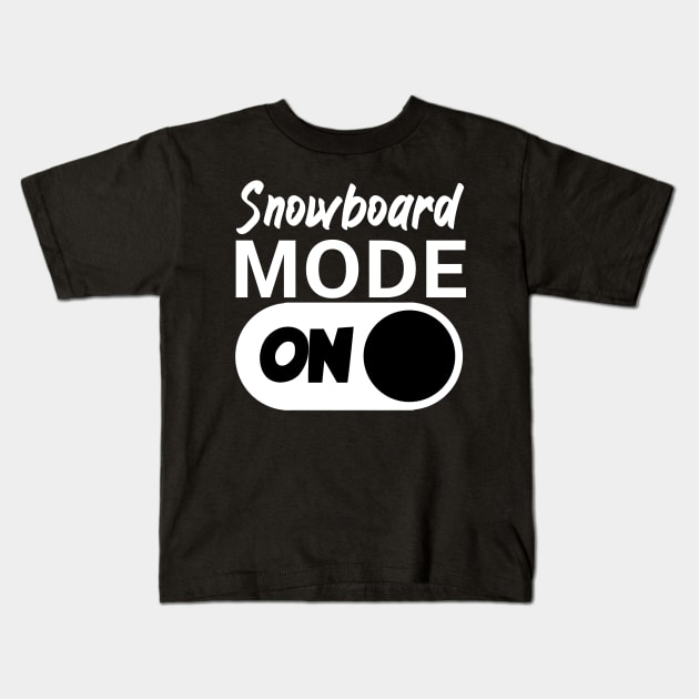 Snowboard mode on Kids T-Shirt by maxcode